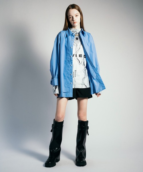 VI E DIT（ヴィエディット）の「レイヤードシャツ（シャツ/ブラウス・メンズ・グレー/ブラック系その他/ホワイト/サックスブルー/グレー系その他/ブルー系その他・SMALL/MEDIUM）」の16枚目の写真