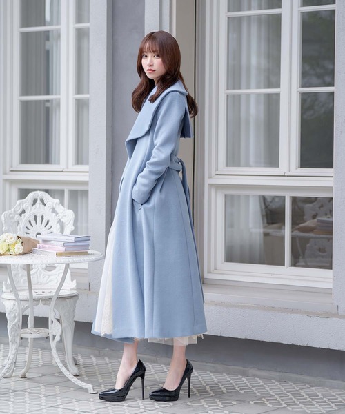 emiriawiz(エミリアウィズ)の「Classique big collar coat(チェスターコート・レディース・ベージュ/グレー/ピンク/ブルー・SMALL/MEDIUM)」の6枚目の写真