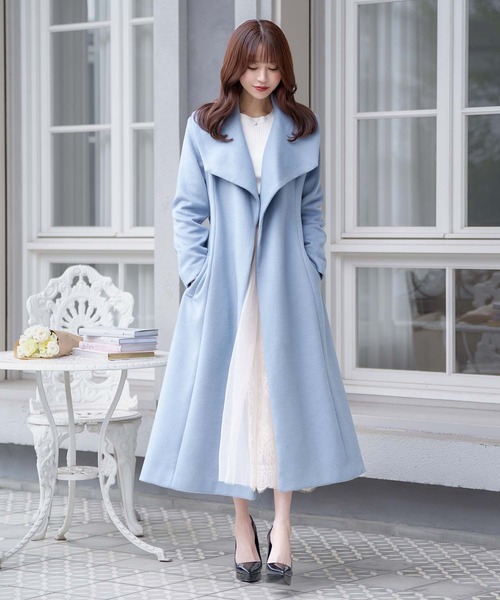emiriawiz(エミリアウィズ)の「Classique big collar coat(チェスターコート・レディース・ベージュ/グレー/ピンク/ブルー・SMALL/MEDIUM)」の7枚目の写真