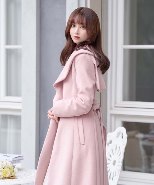 emiriawiz(エミリアウィズ)の「Classique big collar coat(チェスターコート・レディース・ベージュ/グレー/ピンク/ブルー・SMALL/MEDIUM)」の12枚目の写真