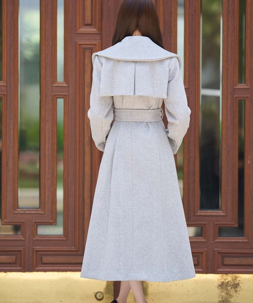 emiriawiz(エミリアウィズ)の「Classique big collar coat(チェスターコート・レディース・ベージュ/グレー/ピンク/ブルー・SMALL/MEDIUM)」の5枚目の写真