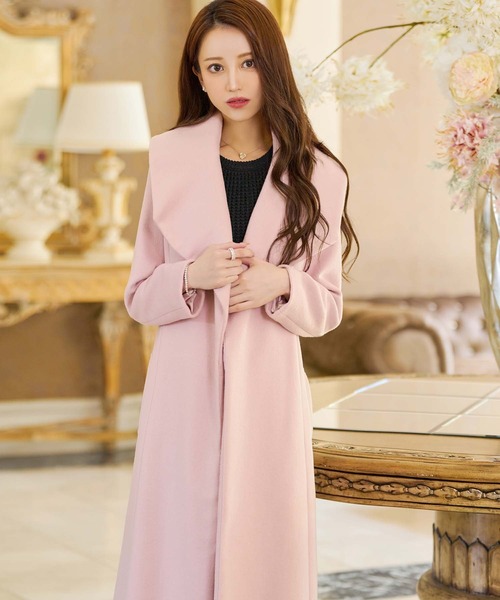 emiriawiz(エミリアウィズ)の「Classique big collar coat(チェスターコート・レディース・ベージュ/グレー/ピンク/ブルー・SMALL/MEDIUM)」の9枚目の写真