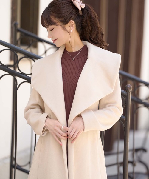 emiriawiz(エミリアウィズ)の「Classique big collar coat(チェスターコート・レディース・ベージュ/グレー/ピンク/ブルー・SMALL/MEDIUM)」の13枚目の写真