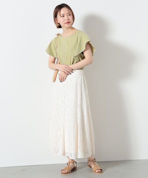 BEAMS HEART（ビームスハート）の「BEAMS HEART / ウォッシャブル レース マーメイドスカート（スカート・レディース・ネイビー/ブルー系その他/ホワイト系その他5・FREE）」の4枚目の写真