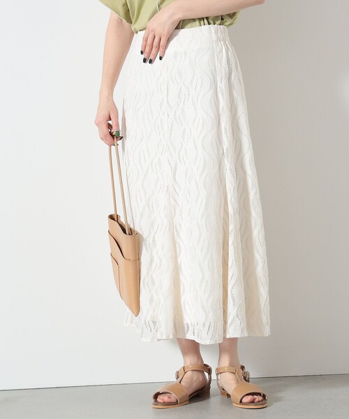 BEAMS HEART（ビームスハート）の「BEAMS HEART / ウォッシャブル レース マーメイドスカート（スカート・レディース・ネイビー/ブルー系その他/ホワイト系その他5・FREE）」の6枚目の写真