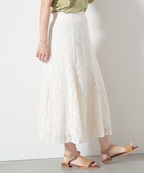 BEAMS HEART（ビームスハート）の「BEAMS HEART / ウォッシャブル レース マーメイドスカート（スカート・レディース・ネイビー/ブルー系その他/ホワイト系その他5・FREE）」の7枚目の写真