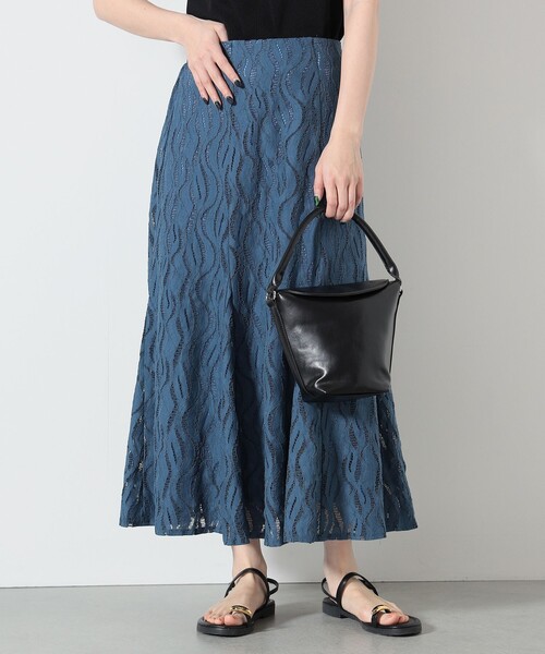 BEAMS HEART（ビームスハート）の「BEAMS HEART / ウォッシャブル レース マーメイドスカート（スカート・レディース・ネイビー/ブルー系その他/ホワイト系その他5・FREE）」の10枚目の写真