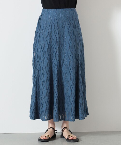 BEAMS HEART（ビームスハート）の「BEAMS HEART / ウォッシャブル レース マーメイドスカート（スカート・レディース・ネイビー/ブルー系その他/ホワイト系その他5・FREE）」の12枚目の写真