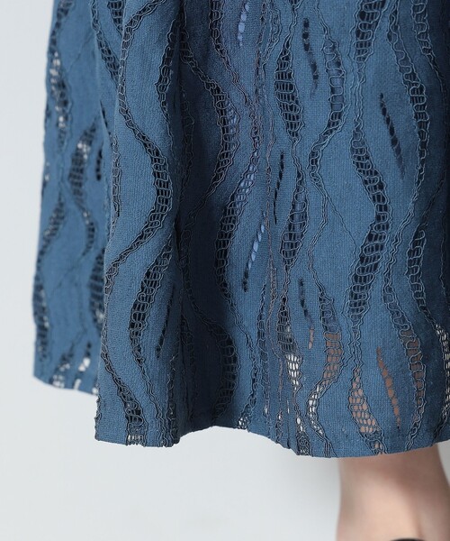 BEAMS HEART（ビームスハート）の「BEAMS HEART / ウォッシャブル レース マーメイドスカート（スカート・レディース・ネイビー/ブルー系その他/ホワイト系その他5・FREE）」の15枚目の写真