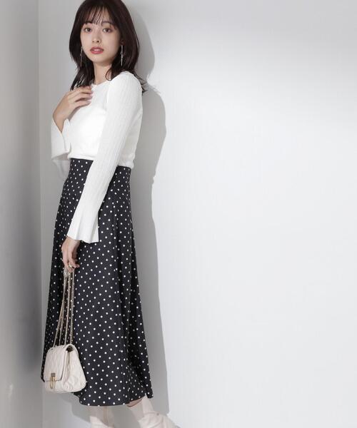 PROPORTION BODY DRESSING(プロポーションボディドレッシング)の「ドットパイピングスカート / 1214120103(スカート・レディース・ブラック/ホワイト系その他・MEDIUM/X-SMALL/SMALL)」の7枚目の写真