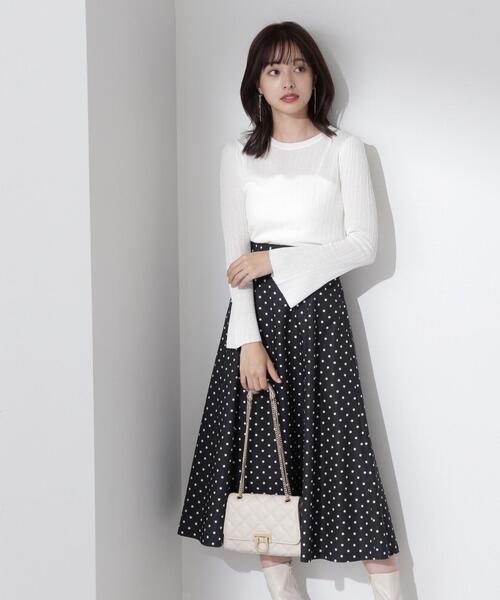PROPORTION BODY DRESSING(プロポーションボディドレッシング)の「ドットパイピングスカート / 1214120103(スカート・レディース・ブラック/ホワイト系その他・MEDIUM/X-SMALL/SMALL)」の8枚目の写真