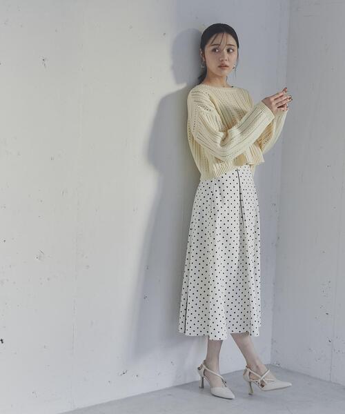 PROPORTION BODY DRESSING(プロポーションボディドレッシング)の「ドットパイピングスカート / 1214120103(スカート・レディース・ブラック/ホワイト系その他・MEDIUM/X-SMALL/SMALL)」の18枚目の写真