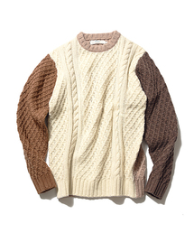 BEAMS LIGHTS Men's | BEAMS LIGHTS / クレイジーケーブルクルーネックニット(ニット/セーター)