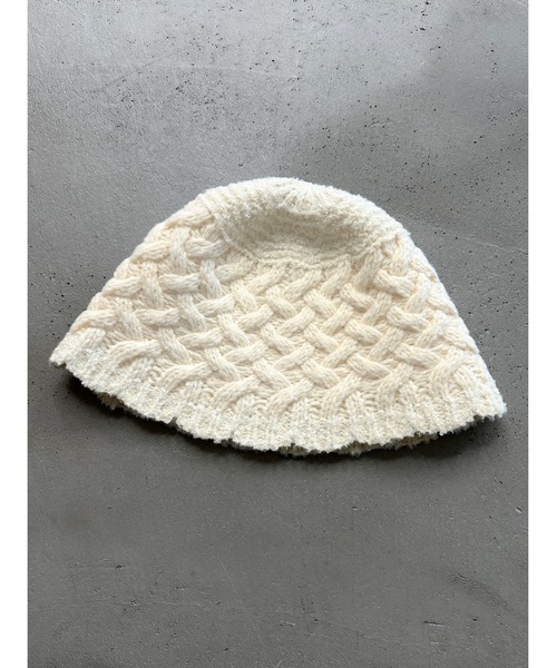 kutir（クティール）の「スカラップニットバケハ（ハット・レディース・ベージュ/ブラウン/ブラック/アイボリー・FREE）」の6枚目の写真
