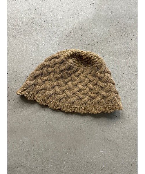 kutir（クティール）の「スカラップニットバケハ（ハット・レディース・ベージュ/ブラウン/ブラック/アイボリー・FREE）」の7枚目の写真