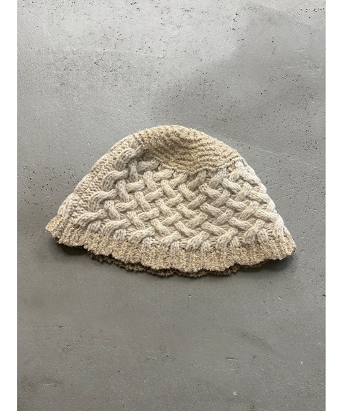kutir（クティール）の「スカラップニットバケハ（ハット・レディース・ベージュ/ブラウン/ブラック/アイボリー・FREE）」の8枚目の写真