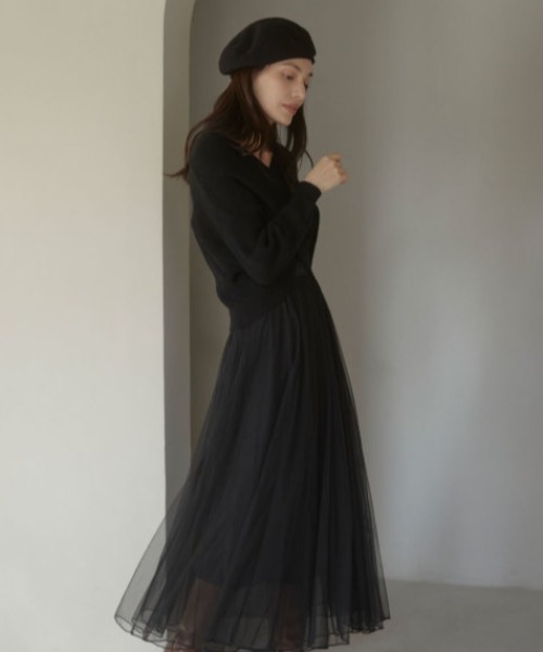 ACYM(アシーム)の「Wool flat ベレー(ハンチング/ベレー帽・レディース・ブラック/グレー・FREE)」の3枚目の写真