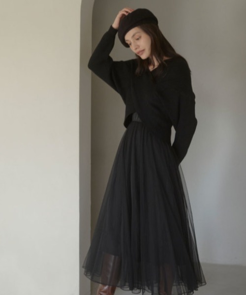 ACYM(アシーム)の「Wool flat ベレー(ハンチング/ベレー帽・レディース・ブラック/グレー・FREE)」の7枚目の写真
