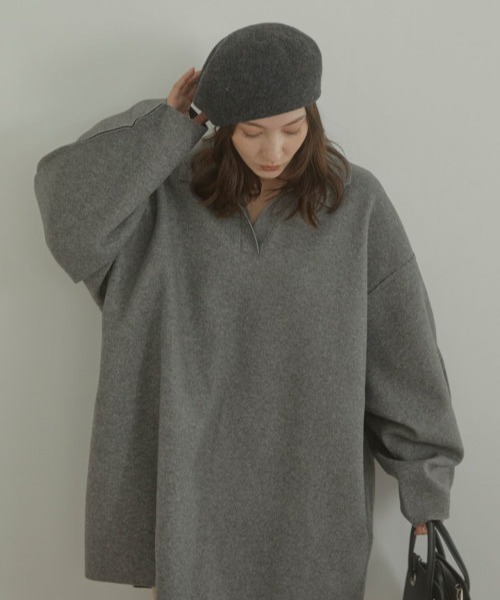 ACYM(アシーム)の「Wool flat ベレー(ハンチング/ベレー帽・レディース・ブラック/グレー・FREE)」の14枚目の写真