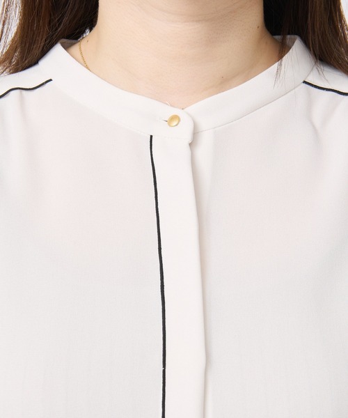 美品 La boutique BonBon バンドカラーシャツ 日本製 ブラウス La boutique BonBon - 美品 La boutique BonBon バンドカラーシャツ