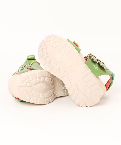 YOSUKE(ヨースケ)の「「YOSUKE/ヨースケ」厚底ベルティッドサンダル(サンダル・レディース・ブラック/ブラック×ホワイト/ホワイト系その他/グリーン系その他/ブラック×パープル/イエロー系その他/ガンメタ・22.5/23/23.5/24/24.5/25)」の9枚目の写真