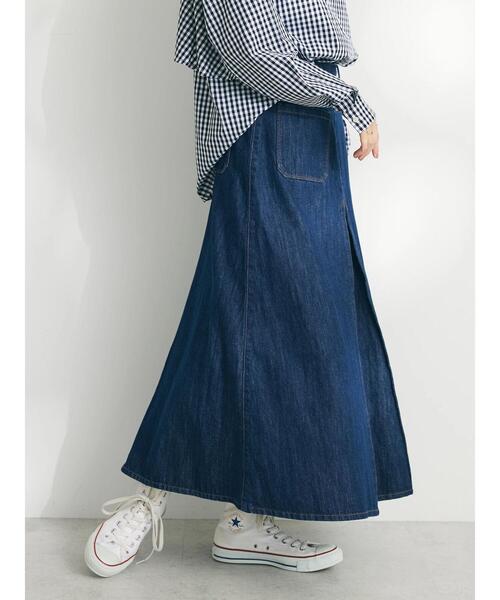 CRAFT STANDARD BOUTIQUE（クラフトスタンダードブティック）の「Aライン4WAYデニムスカート（スカート・レディース・ライトインディゴブルー/ダークインディゴブルー・L/M）」の7枚目の写真