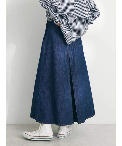 CRAFT STANDARD BOUTIQUE（クラフトスタンダードブティック）の「Aライン4WAYデニムスカート（スカート・レディース・ライトインディゴブルー/ダークインディゴブルー・L/M）」の8枚目の写真