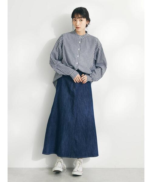 CRAFT STANDARD BOUTIQUE（クラフトスタンダードブティック）の「Aライン4WAYデニムスカート（スカート・レディース・ライトインディゴブルー/ダークインディゴブルー・L/M）」の12枚目の写真