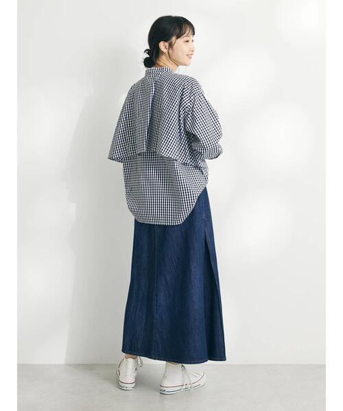 CRAFT STANDARD BOUTIQUE（クラフトスタンダードブティック）の「Aライン4WAYデニムスカート（スカート・レディース・ライトインディゴブルー/ダークインディゴブルー・L/M）」の14枚目の写真