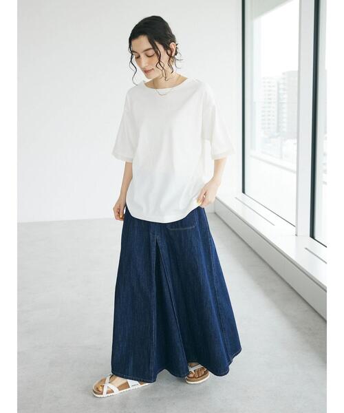 CRAFT STANDARD BOUTIQUE（クラフトスタンダードブティック）の「Aライン4WAYデニムスカート（スカート・レディース・ライトインディゴブルー/ダークインディゴブルー・L/M）」の15枚目の写真
