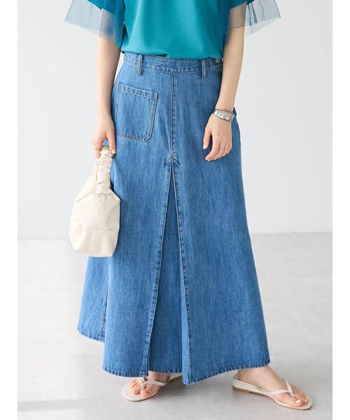 CRAFT STANDARD BOUTIQUE（クラフトスタンダードブティック）の「Aライン4WAYデニムスカート（スカート・レディース・ライトインディゴブルー/ダークインディゴブルー・L/M）」の16枚目の写真