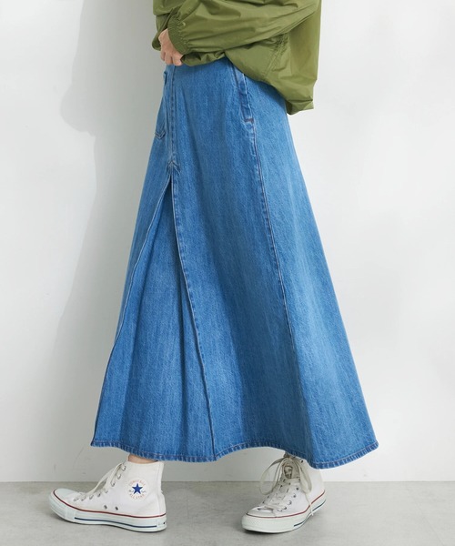 CRAFT STANDARD BOUTIQUE（クラフトスタンダードブティック）の「Aライン4WAYデニムスカート（スカート・レディース・ライトインディゴブルー/ダークインディゴブルー・L/M）」の3枚目の写真