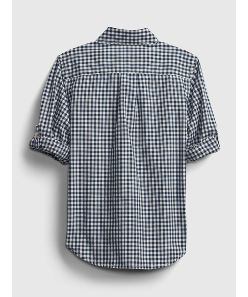 GAP（ギャップ）の「ポプリンシャツ (幼児)（シャツ/ブラウス・キッズ・ネイビー・5 YRS/3 YRS/18-24M/12-18M/4 YRS/6-12M/2 YRS）」の2枚目の写真