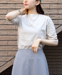 ORCIVAL/オーシバル ボートネックハーフスリーブプルオーバー ソリッド BOAT NECK HALF SLEEVEC SOLID OR-C0136 BFJ