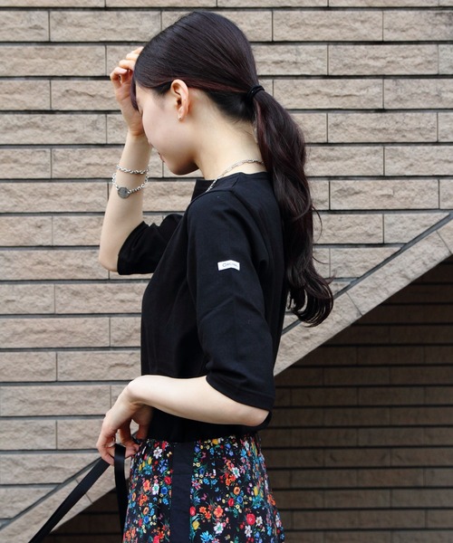 ORCIVAL(オーシバル)の「ORCIVAL/オーシバル ボートネックハーフスリーブプルオーバー ソリッド BOAT NECK HALF SLEEVEC SOLID OR-C0136 BFJ(Tシャツ/カットソー・レディース・ブラック/ホワイト/ベージュ/オートミール・2/1)」の8枚目の写真