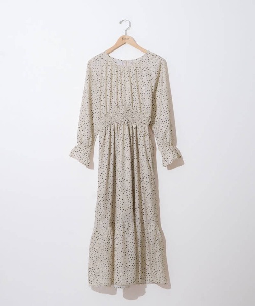 flower（フラワー）の「クラシックドットワンピース（ワンピース・レディース・ブラック/アイボリー・FREE）」の9枚目の写真