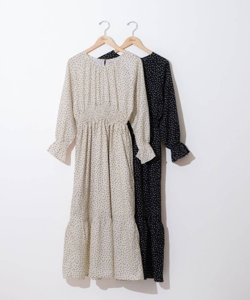 flower（フラワー）の「クラシックドットワンピース（ワンピース・レディース・ブラック/アイボリー・FREE）」の12枚目の写真