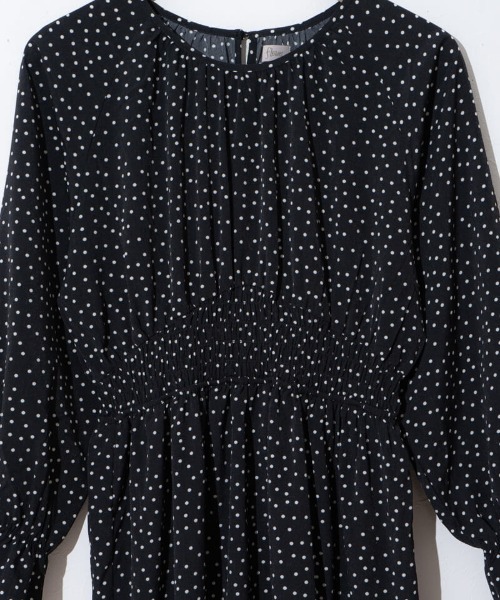 flower（フラワー）の「クラシックドットワンピース（ワンピース・レディース・ブラック/アイボリー・FREE）」の7枚目の写真