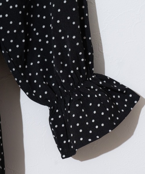 flower（フラワー）の「クラシックドットワンピース（ワンピース・レディース・ブラック/アイボリー・FREE）」の4枚目の写真