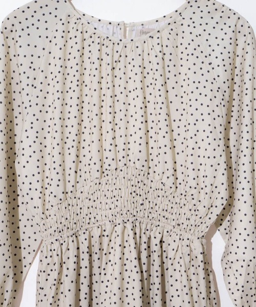 flower（フラワー）の「クラシックドットワンピース（ワンピース・レディース・ブラック/アイボリー・FREE）」の6枚目の写真
