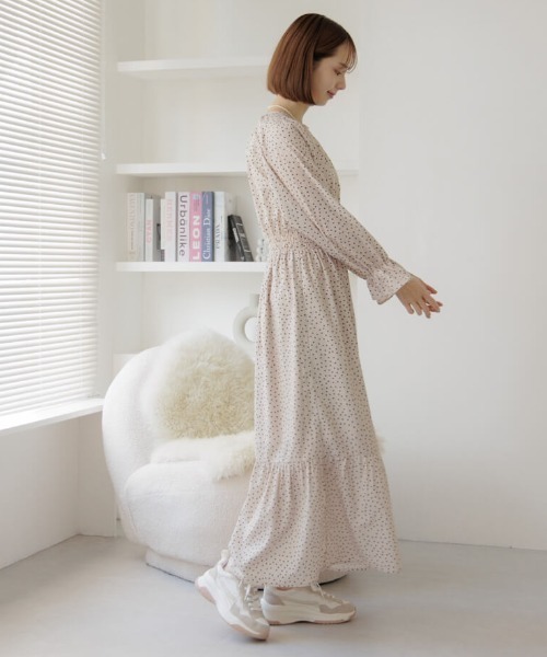 flower（フラワー）の「クラシックドットワンピース（ワンピース・レディース・ブラック/アイボリー・FREE）」の20枚目の写真