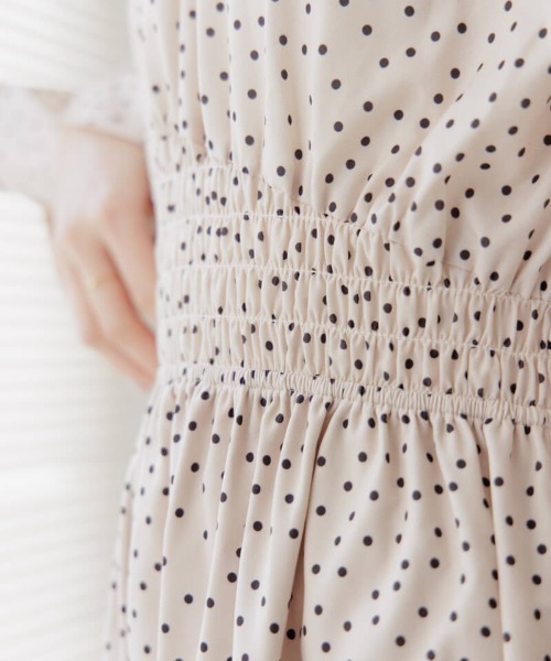flower（フラワー）の「クラシックドットワンピース（ワンピース・レディース・ブラック/アイボリー・FREE）」の22枚目の写真
