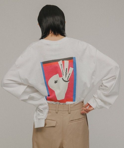 M TO R（ムウトアール）の「【24SS新作】【Henri Matisse】M TO R別注 L/S T-SHIRTS（Tシャツ/カットソー・レディース・ホワイト/ブラック/ブルー系その他5・L/M）」の5枚目の写真