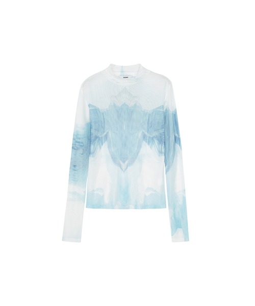 ELOOPS(イーループス)の「【ELOOPS】シアープリントハイネックトップス(Tシャツ/カットソー・レディース・SHERBET・M/S/L)」の9枚目の写真