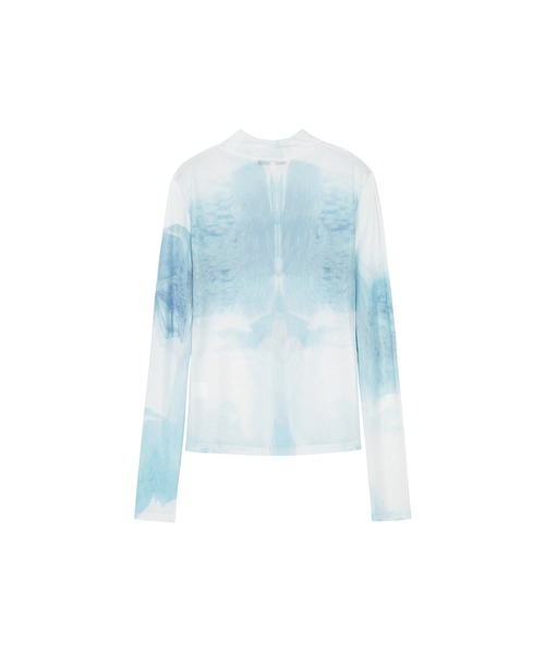ELOOPS(イーループス)の「【ELOOPS】シアープリントハイネックトップス(Tシャツ/カットソー・レディース・SHERBET・M/S/L)」の10枚目の写真