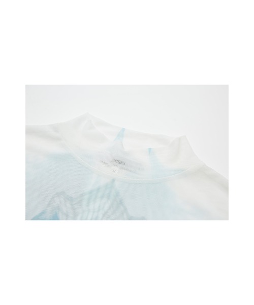 ELOOPS(イーループス)の「【ELOOPS】シアープリントハイネックトップス(Tシャツ/カットソー・レディース・SHERBET・M/S/L)」の11枚目の写真