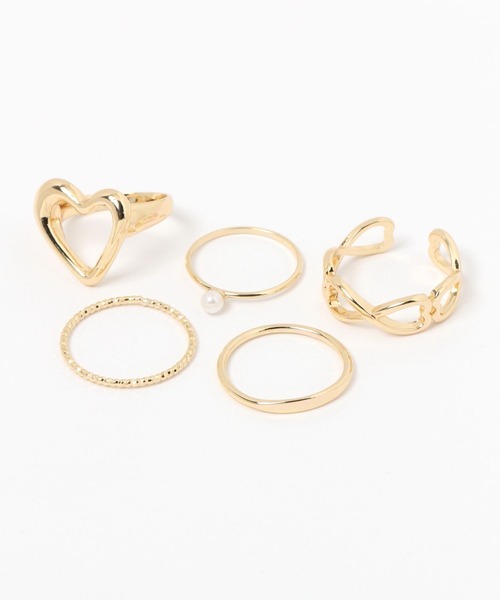 Heather（ヘザー）の「5Pアソートセットリング　105348（リング・レディース・ゴールド/シルバー・ONE SIZE）」の8枚目の写真