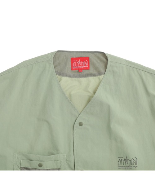 Manhattan Portage（マンハッタンポーテージ）の「Collarless Coach Jacket（ノーカラージャケット・メンズ・ブラック/ターコイズブルー/ライトカーキ・MEDIUM/LARGE/X-LARGE/SMALL）」の7枚目の写真