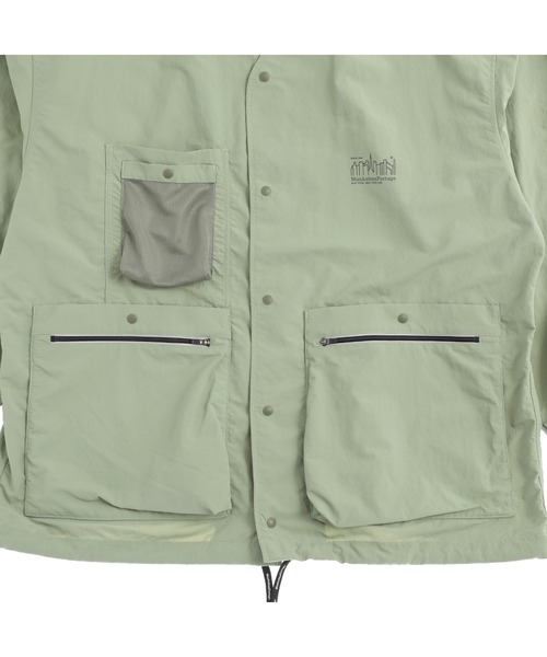Manhattan Portage（マンハッタンポーテージ）の「Collarless Coach Jacket（ノーカラージャケット・メンズ・ブラック/ターコイズブルー/ライトカーキ・MEDIUM/LARGE/X-LARGE/SMALL）」の10枚目の写真