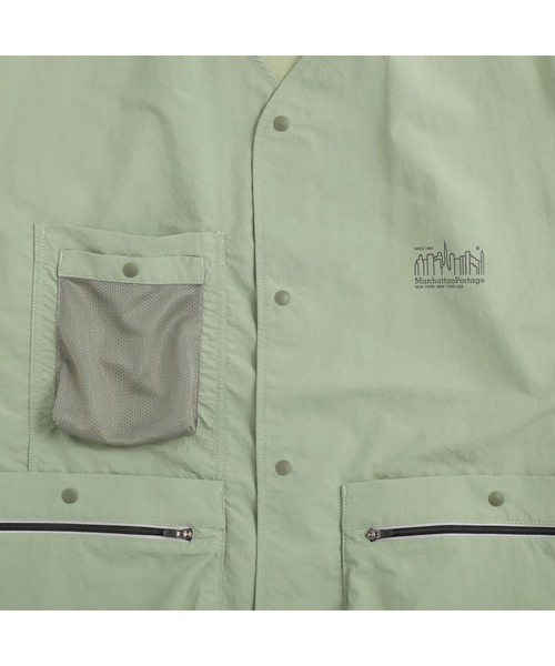 Manhattan Portage（マンハッタンポーテージ）の「Collarless Coach Jacket（ノーカラージャケット・メンズ・ブラック/ターコイズブルー/ライトカーキ・MEDIUM/LARGE/X-LARGE/SMALL）」の11枚目の写真